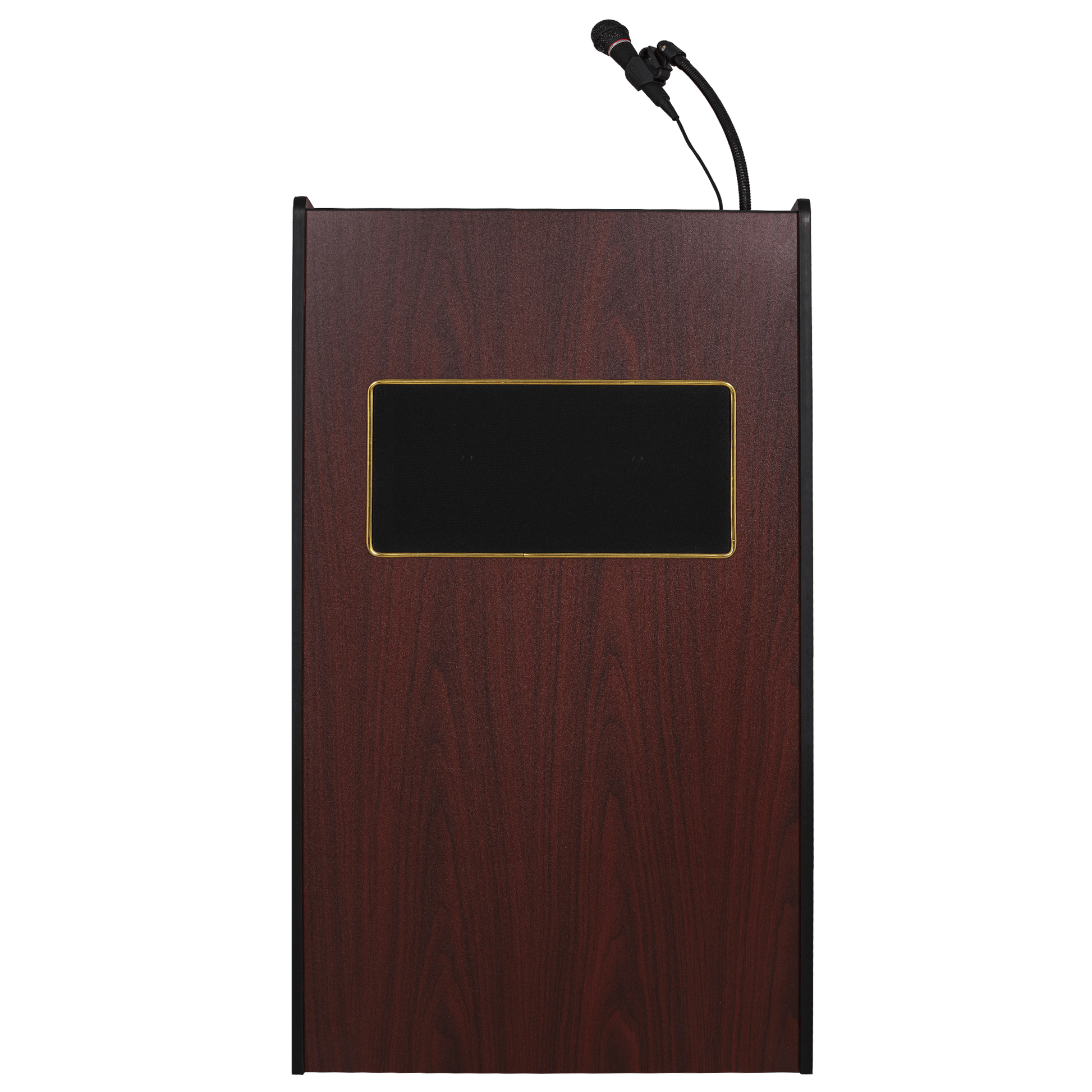 Oklahoma Sound Aristocrat Floor Lectern with Sound - Mahogany Finish (OKL - 6010) - SchoolOutlet