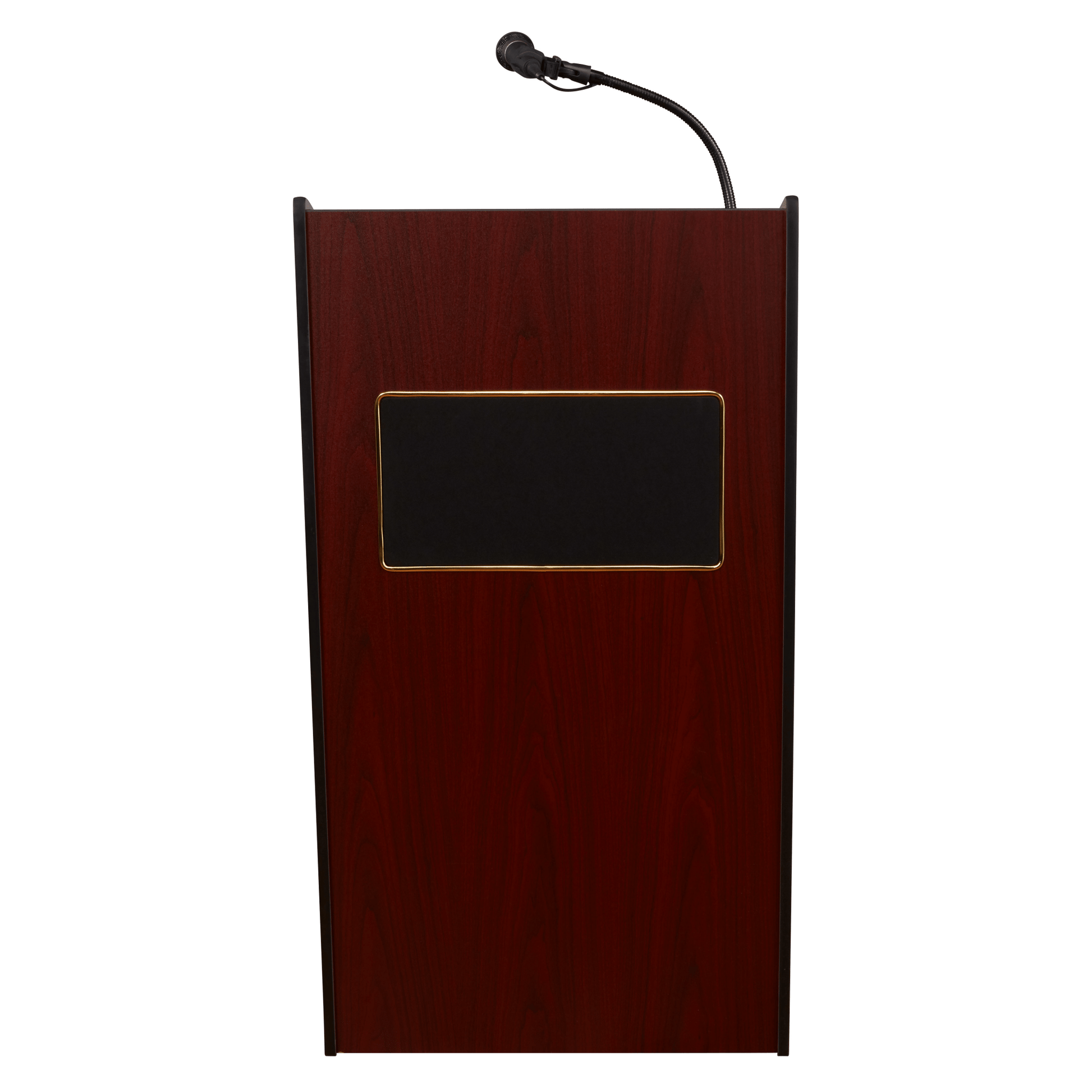 Oklahoma Sound Aristocrat Floor Lectern with Sound - Mahogany Finish (OKL - 6010) - SchoolOutlet