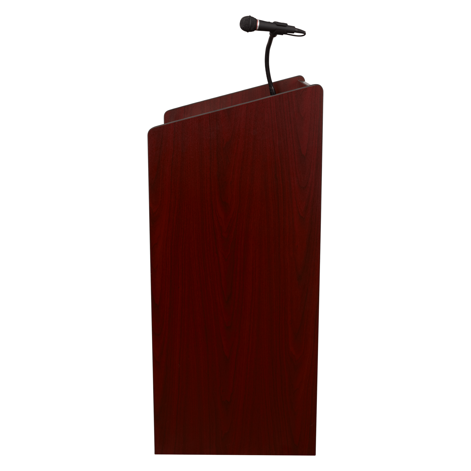 Oklahoma Sound Aristocrat Floor Lectern with Sound - Mahogany Finish (OKL - 6010) - SchoolOutlet