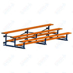 Jaypro Sports Bleacher - 3 Row - Tip & Roll, Single Foot Plank, Powder Coated - 15' L (BLCH-3TRGPC)