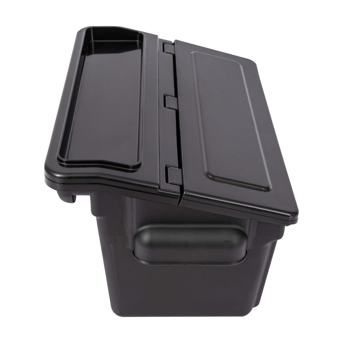 Luxor 24" x 18" Plastic Utility Tub Cart - Three Shelves with Outrigger Utility Cart Bins (Luxor LUX-SEC111-B-OUTRIG)
