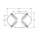 Allied Innovation-X Collaborative Oval Dry Erase Classroom Table - 72