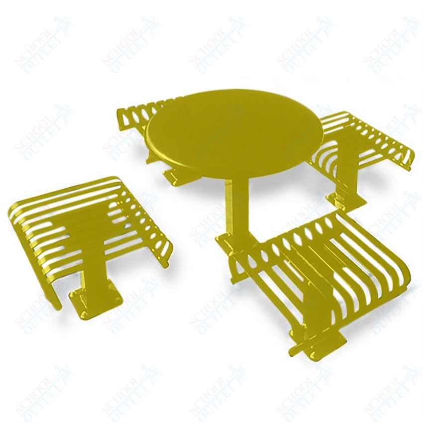UltraPlay 36" Round Hamilton Outdoor Table with 4 Chair set - SchoolOutlet