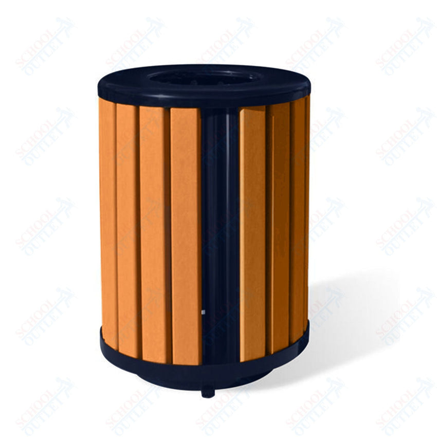 UltraPlay Richmond Recycled Outdoor Trash Receptacle - 32 Gallon - SchoolOutlet
