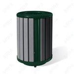 UltraPlay Richmond Recycled Outdoor Trash Receptacle - 32 Gallon - SchoolOutlet