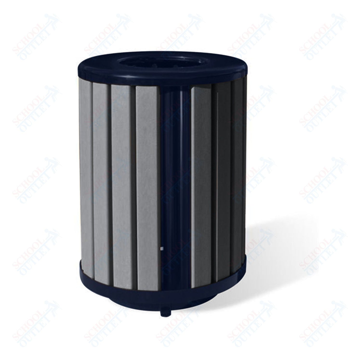 UltraPlay Richmond Recycled Outdoor Trash Receptacle - 32 Gallon - SchoolOutlet