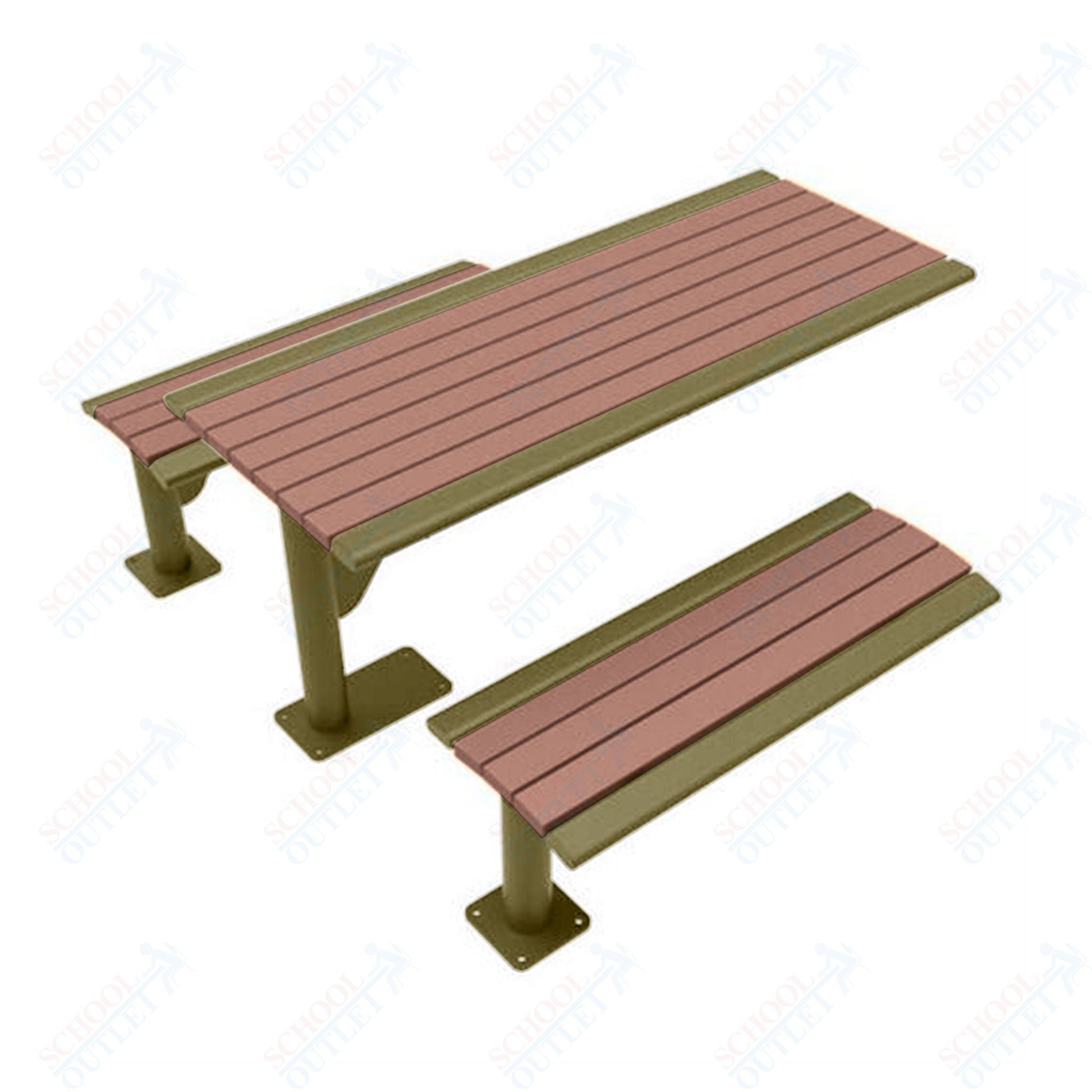 UltraPlay 6' Phoenix Cantilever Recycled Plastic Table - SchoolOutlet
