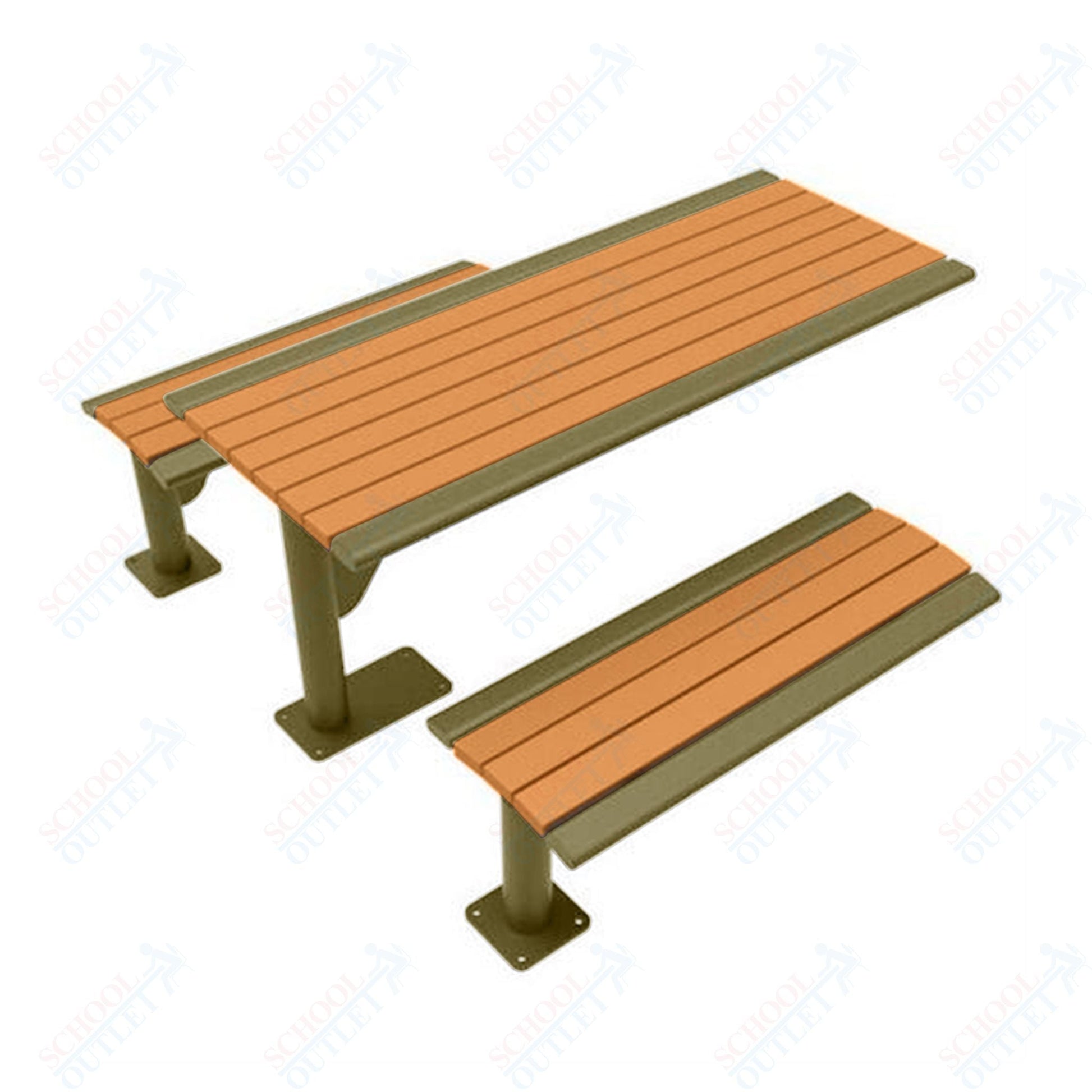 UltraPlay 6' Phoenix Cantilever Recycled Plastic Table - SchoolOutlet