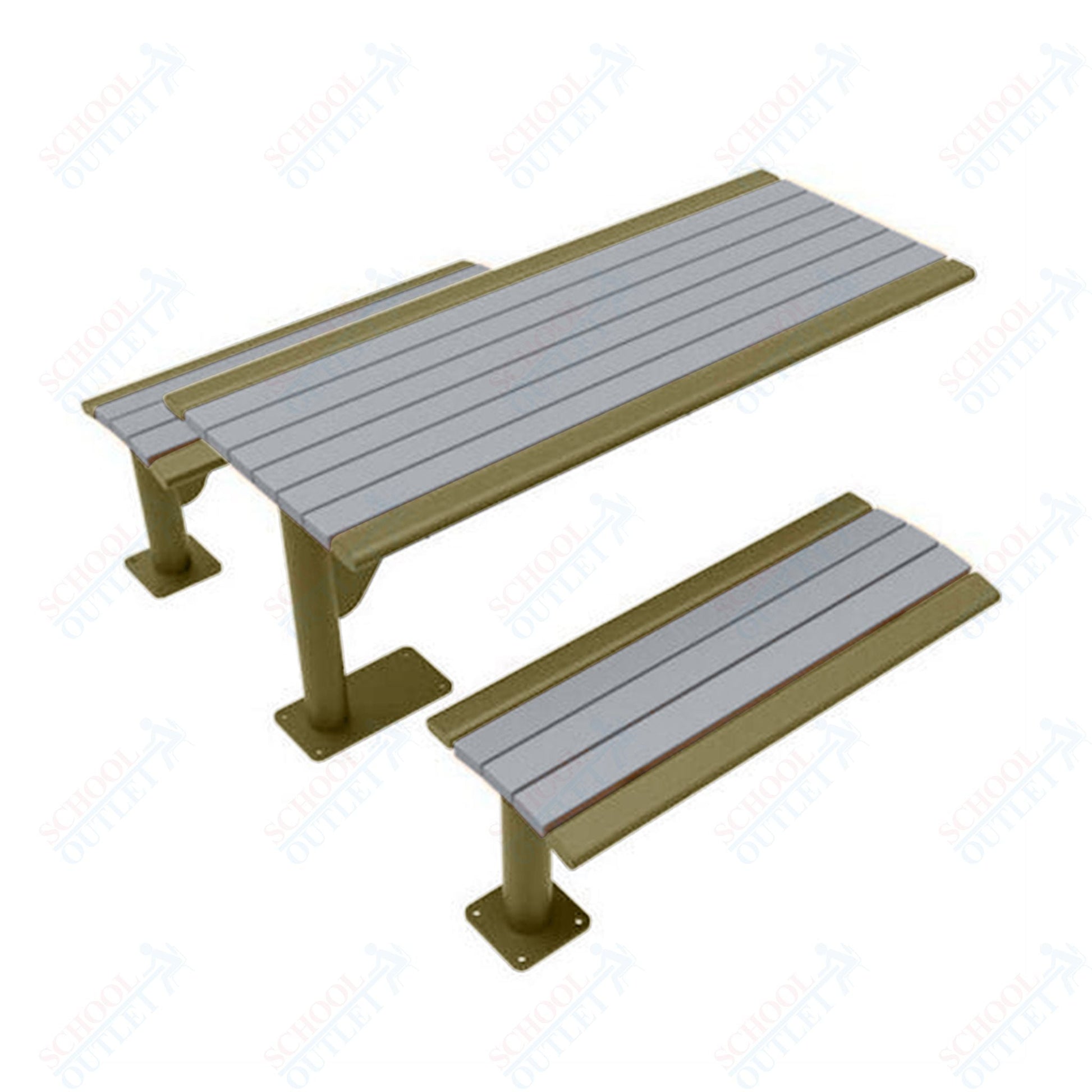 UltraPlay 6' Phoenix Cantilever Recycled Plastic Table - SchoolOutlet
