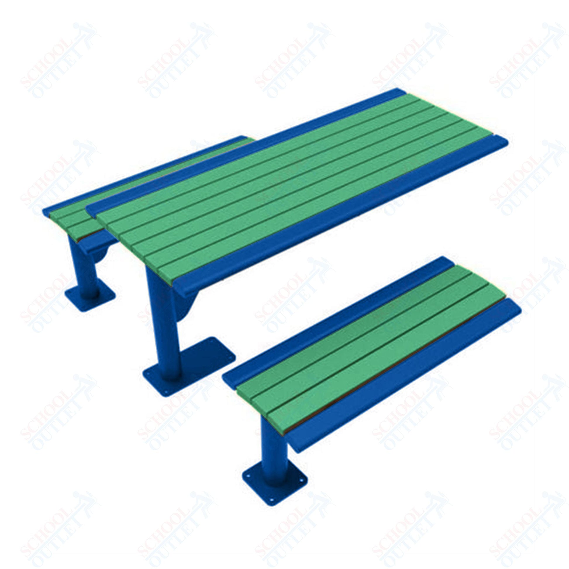 UltraPlay 6' Phoenix Cantilever Recycled Plastic Table - SchoolOutlet