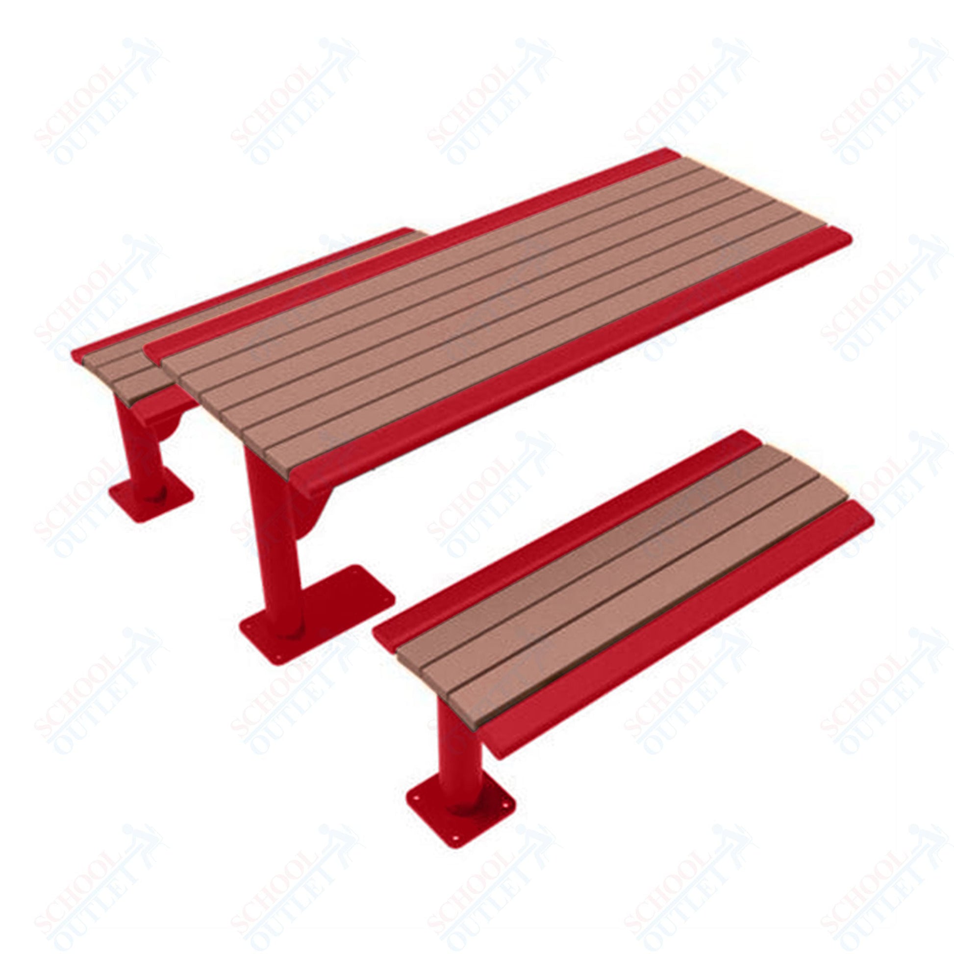 UltraPlay 6' Phoenix Cantilever Recycled Plastic Table - SchoolOutlet