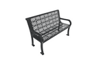 UltraPlay Lexington Outdoor Bench with Back 4'L - Surface Mount Legs - SchoolOutlet