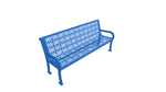 UltraPlay Lexington Outdoor Bench with Back 6'L - Surface Mount Legs - SchoolOutlet