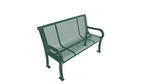 UltraPlay Lexington Outdoor Bench with Back 4'L - Surface Mount Legs - SchoolOutlet