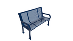 UltraPlay Lexington Outdoor Bench with Back 4'L - Surface Mount Legs - SchoolOutlet