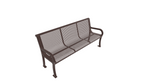 UltraPlay Lexington Outdoor Bench with Back 6'L - Surface Mount Legs - SchoolOutlet