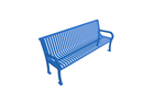 UltraPlay Lexington Outdoor Bench with Back 6'L - Surface Mount Legs - SchoolOutlet