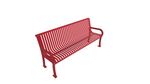 UltraPlay Lexington Outdoor Bench with Back 6'L - Surface Mount Legs - SchoolOutlet