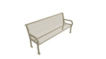 UltraPlay Lexington Outdoor Bench with Back 6'L - Surface Mount Legs - SchoolOutlet
