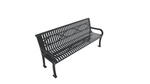 UltraPlay Lexington Outdoor Bench with Back 6'L - Surface Mount Legs - SchoolOutlet