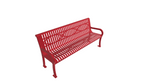 UltraPlay Lexington Outdoor Bench with Back 6'L - Surface Mount Legs - SchoolOutlet