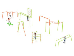 Playground Equipment 9 Piece Advanced Kids Gym Course (PGC018)