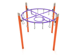 Playground Equipment Single Post Circle Overhead Swinging Ring Ladder (PGS022)