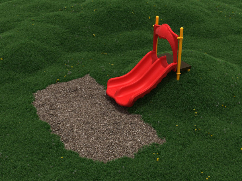 Playground Equipment 3 Foot Double Straight Embankment Slide (PEL003) - SchoolOutlet