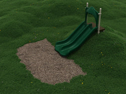 Playground Equipment 4 Foot Double Straight Embankment Slide (PEL004)