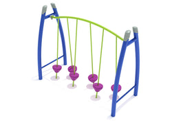 Playground Equipment Curved Post Tilted Pebble Bridge (PGS009)