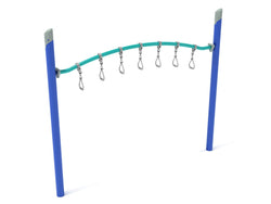 Playground Equipment Single Post Curved Overhead Swinging Ring Ladder (PGS023)