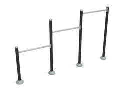 Playground Equipment Triple Station Inclined Chin-Up Bars (PFT046)