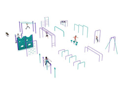 Playground Equipment 16 Piece Premier Kids Gym Course (PGC019)