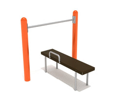 Playground Equipment Assisted Chin Up Bar with Bench (PAS002)
