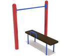 Playground Equipment Assisted Chin Up Bar with Bench (PAS002) - SchoolOutlet
