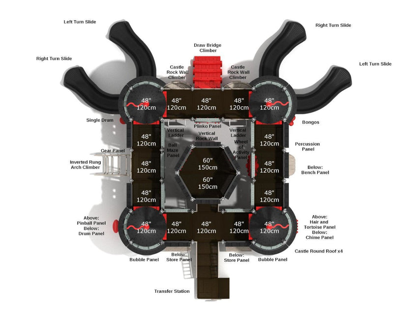 Playground Equipment Castle Grey Maw (PCT010) - SchoolOutlet