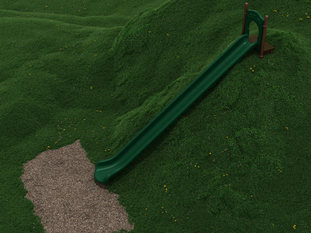 Playground Equipment 22 - Foot Single Straight Embankment Slide (PEL009) - SchoolOutlet