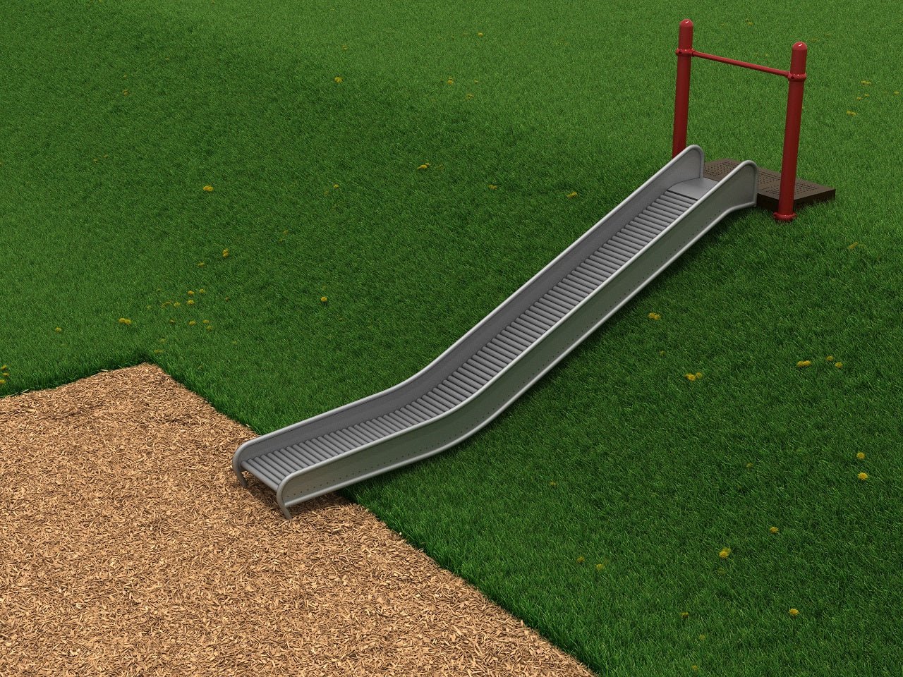 Playground Equipment 4 Foot Embankment Straight Roller Slide (PEL012) - SchoolOutlet