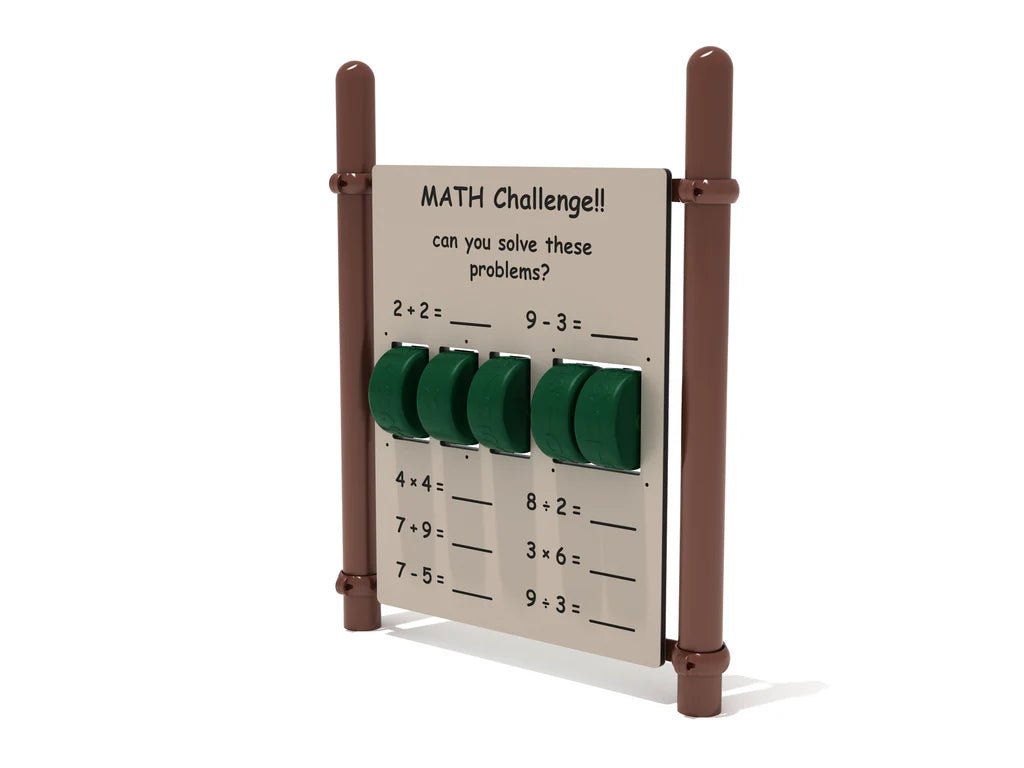 Playground Equipment Freestanding Math Panel with Posts (PFS043) - SchoolOutlet
