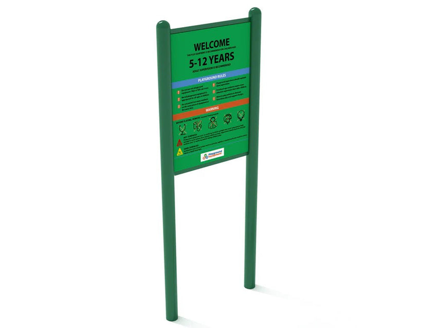 Playground Equipment Double - Sided Safety and Welcome Sign (PFS049) - SchoolOutlet
