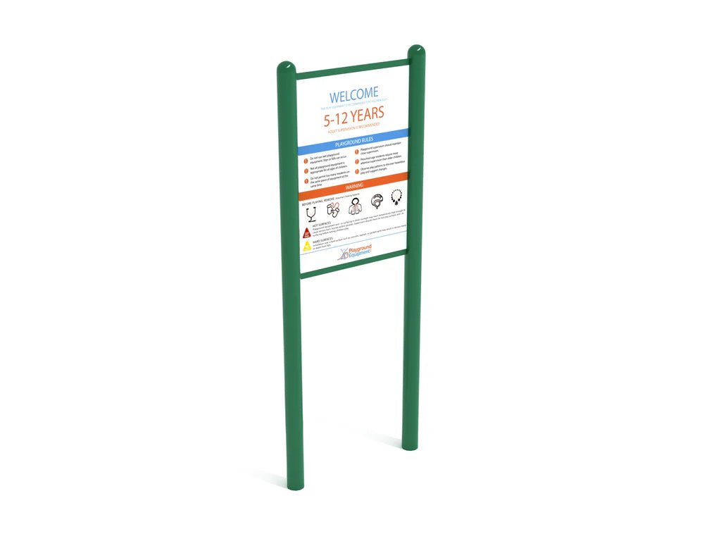 Playground Equipment Double - Sided Safety and Welcome Sign (PFS049) - SchoolOutlet