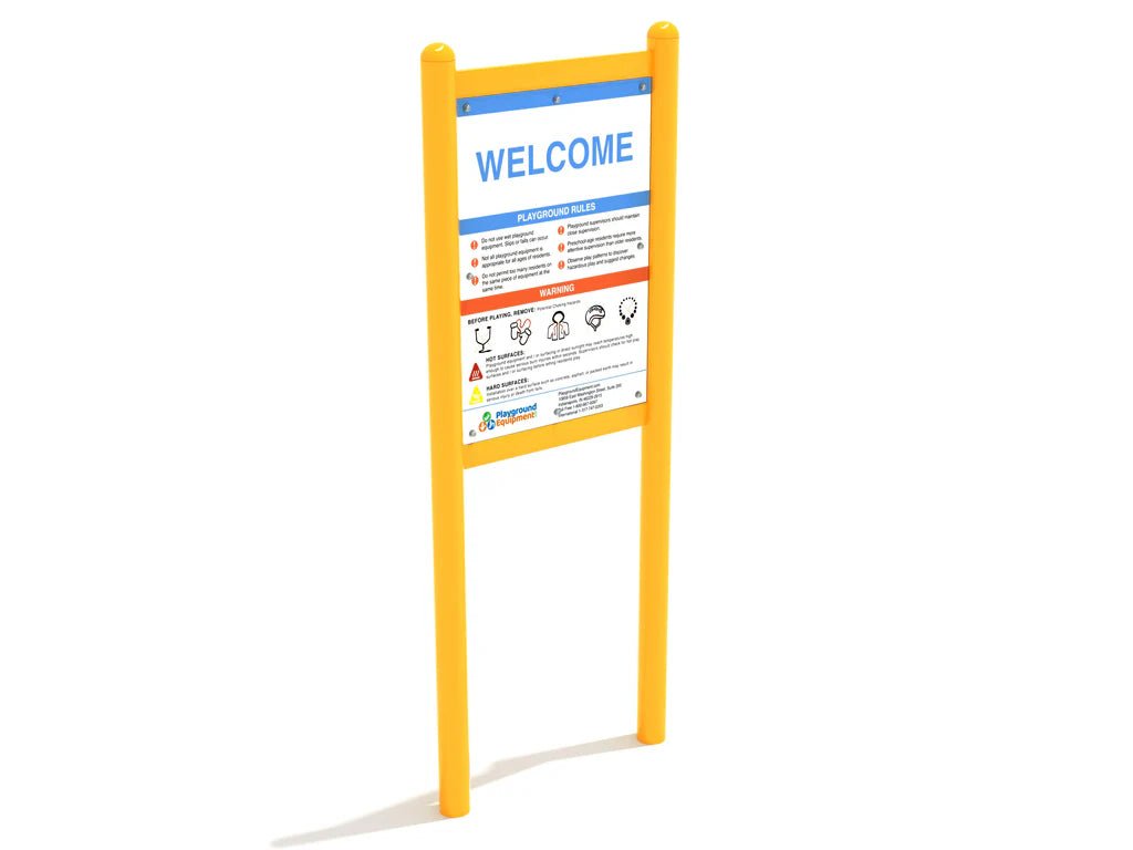 Playground Equipment Double - Sided Safety and Welcome Sign (PFS049) - SchoolOutlet