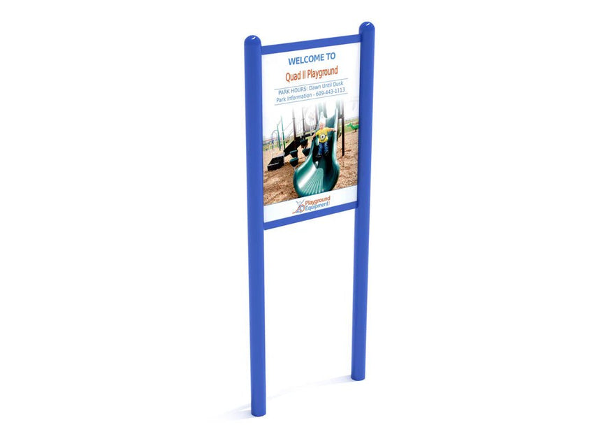 Playground Equipment Double - Sided Safety and Welcome Sign (PFS049) - SchoolOutlet