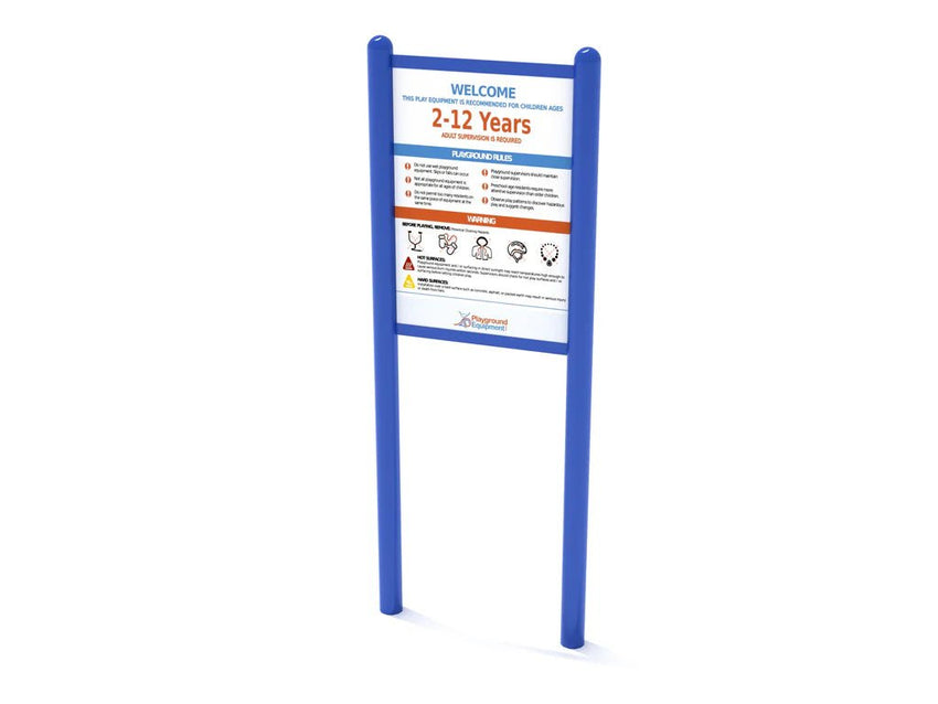 Playground Equipment Double - Sided Safety and Welcome Sign (PFS049) - SchoolOutlet