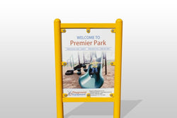 Playground Equipment Double-Sided Safety and Welcome Sign (PFS049)