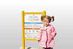 Playground Equipment Double - Sided Safety and Welcome Sign (PFS049) - SchoolOutlet