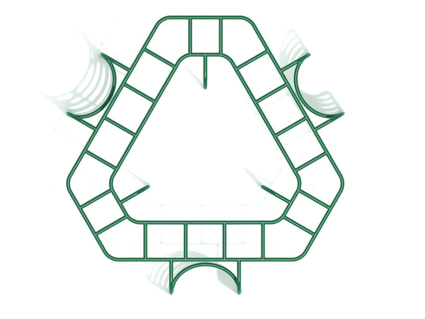 Playground Equipment Triangle Overhead Ladder Climber (PFS072) - SchoolOutlet