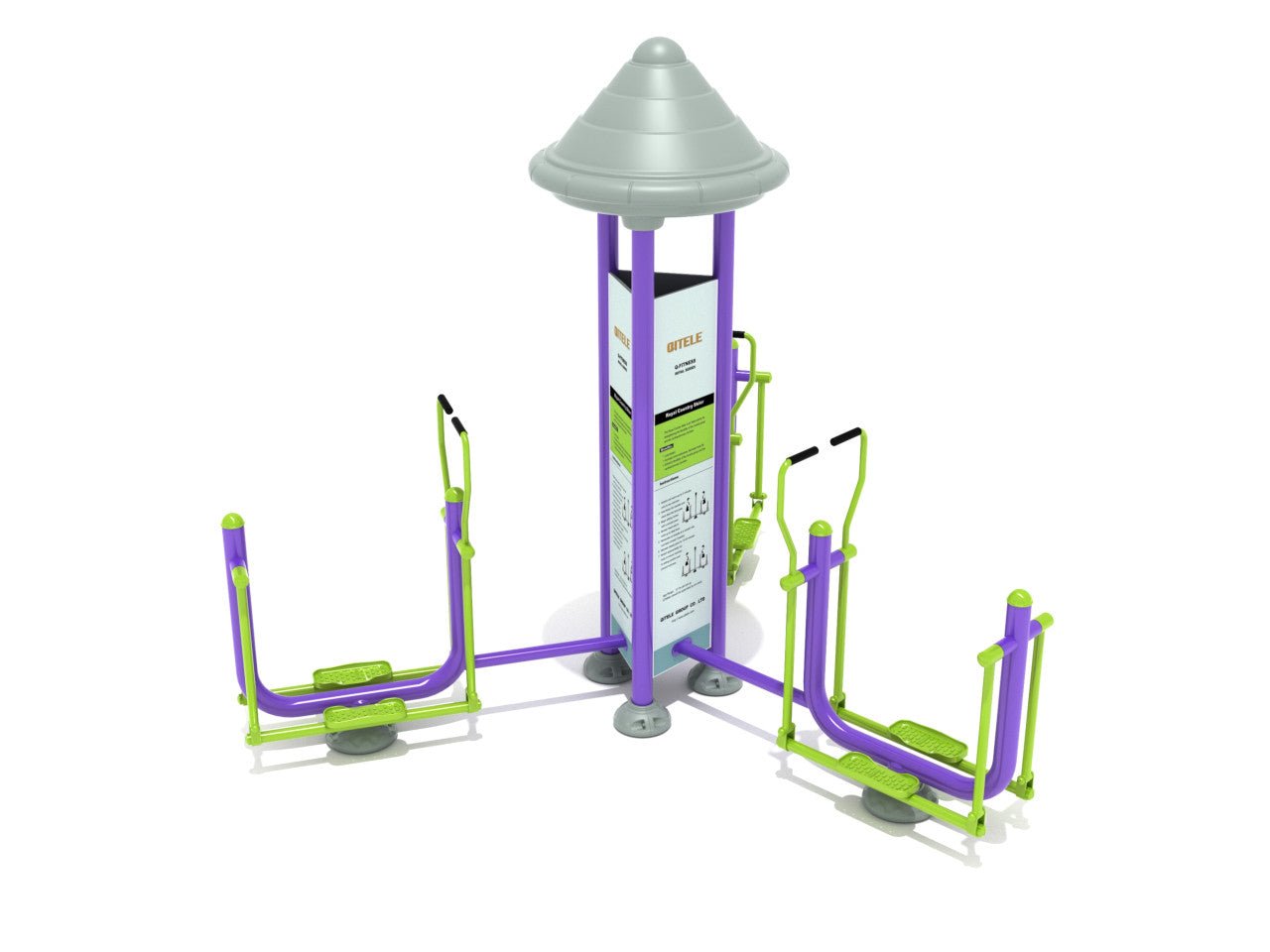 Playground Equipment Royal Triple Station Country Skier (PFT043) - SchoolOutlet