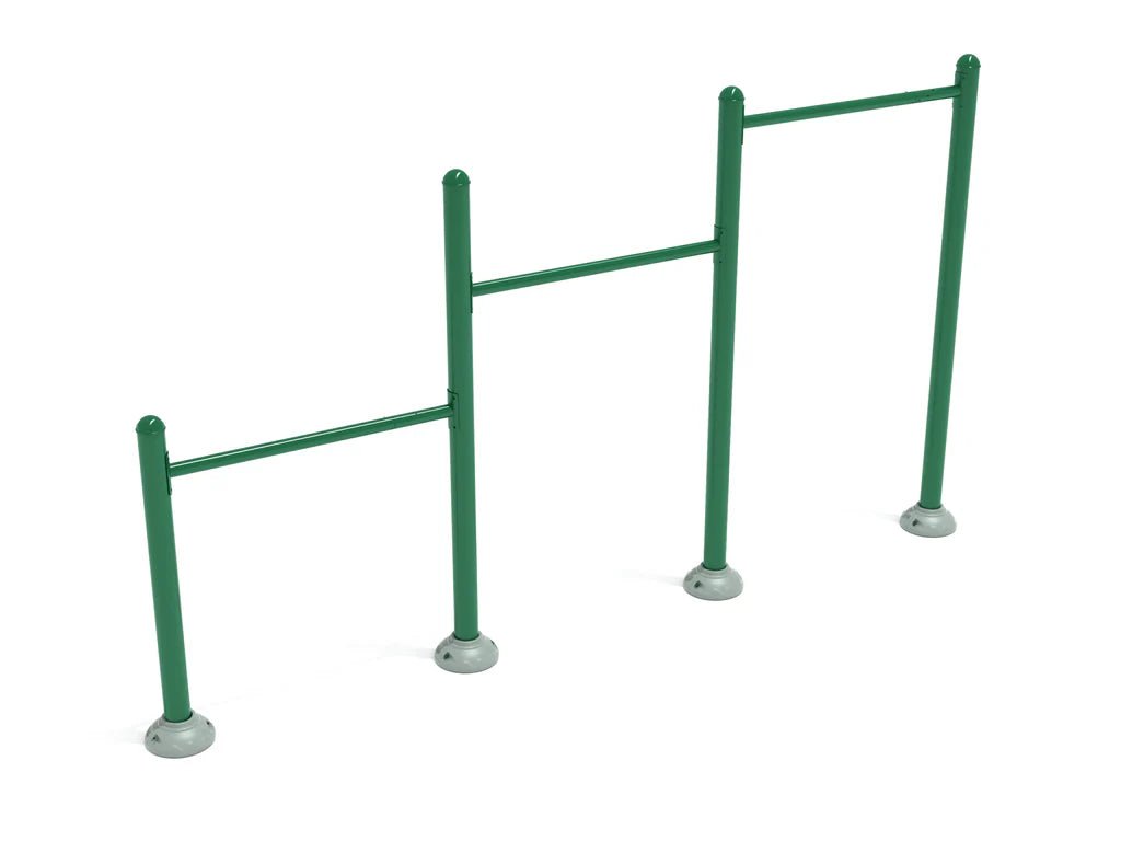 Playground Equipment Triple Station Inclined Chin - Up Bars (PFT046) - SchoolOutlet