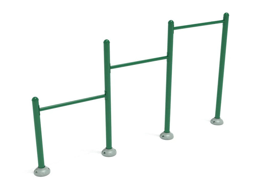Playground Equipment Triple Station Inclined Chin - Up Bars (PFT046) - SchoolOutlet
